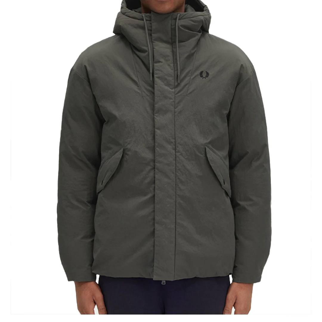 ZIP THROUGH PADDED JACKET FIELD GREEN