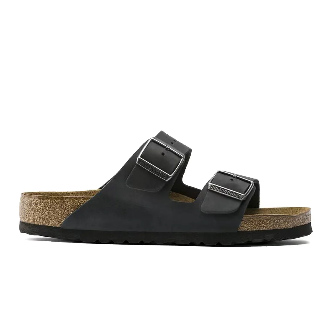 ARIZONA SOFT FOOTBED OILED LEATHER - BLACK