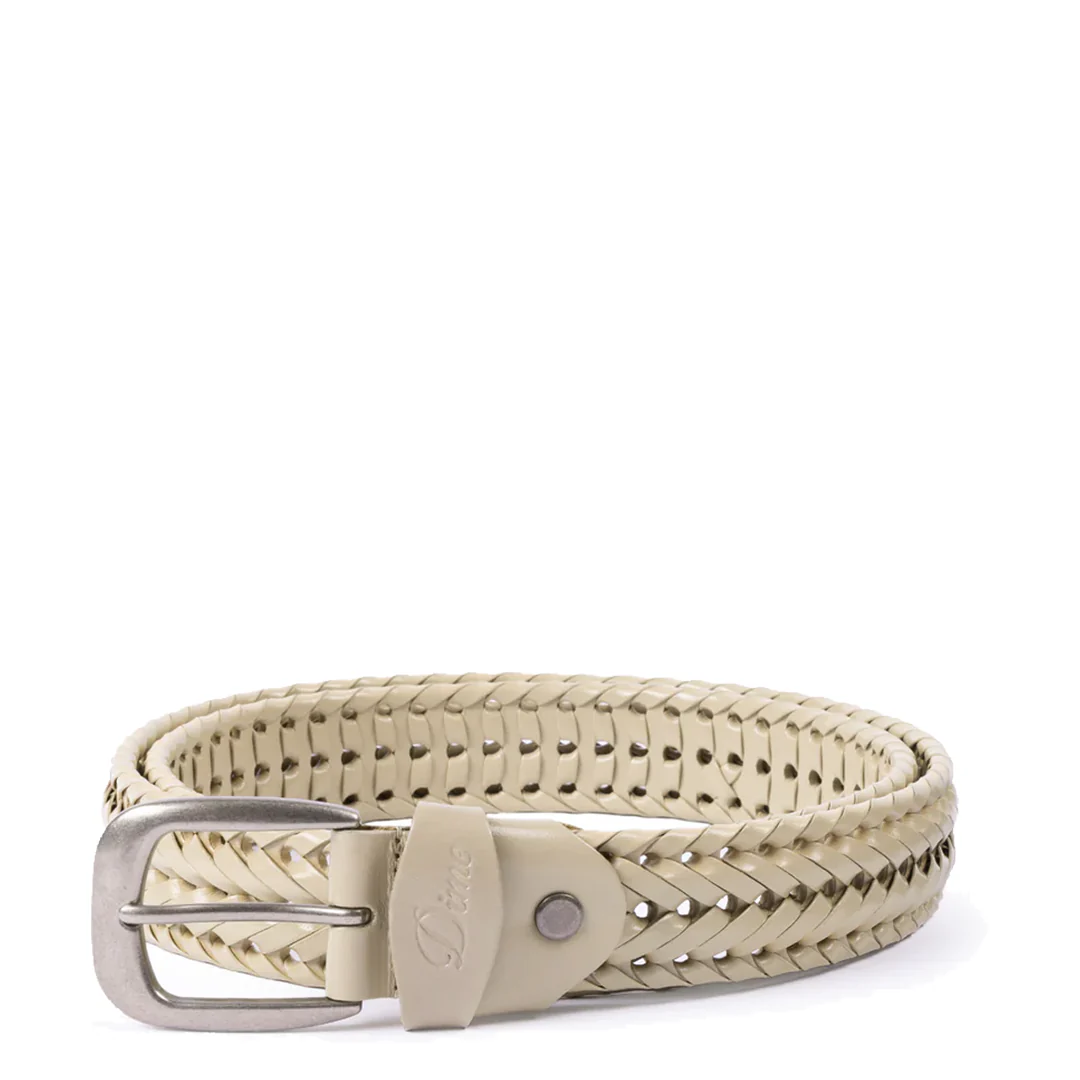 BRAIDED LEATHER BELT TAN
