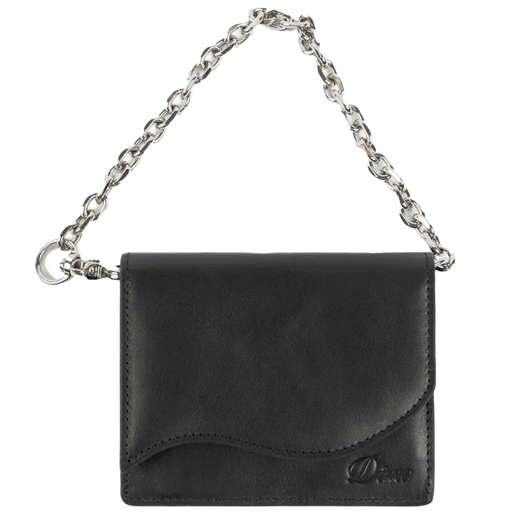 CHAIN LEATHER WALLET BLACK