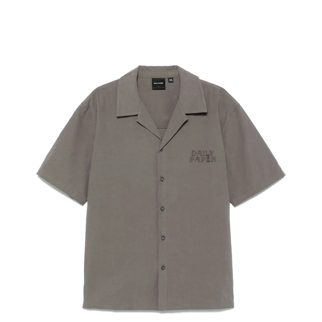 CHAIN STITCH SHORT SLEEVE SHIRT ARMY GREEN