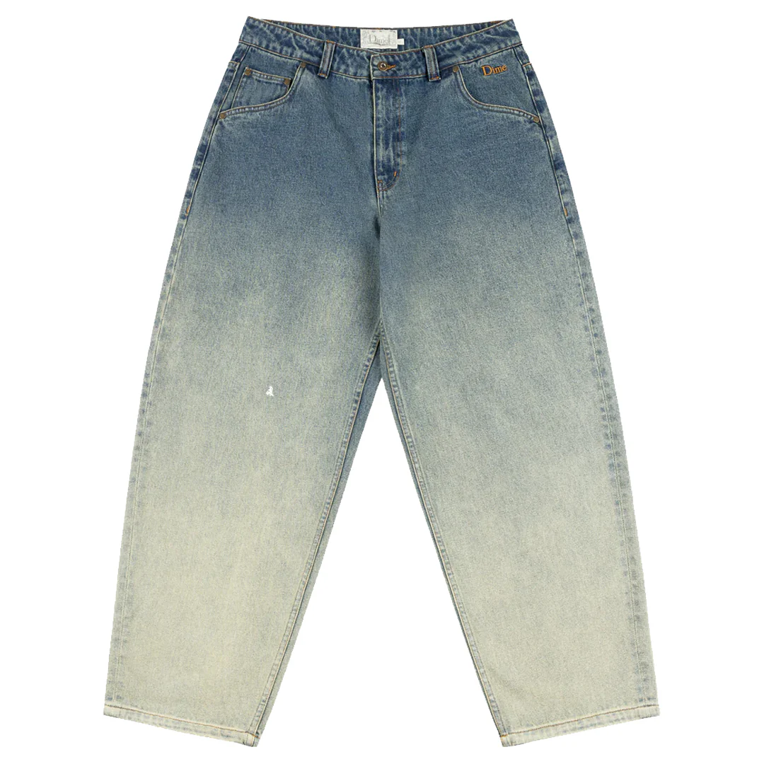 CLASSIC BAGGY DENIM PANTS DIPPED SANDBLASTED INDIGO
