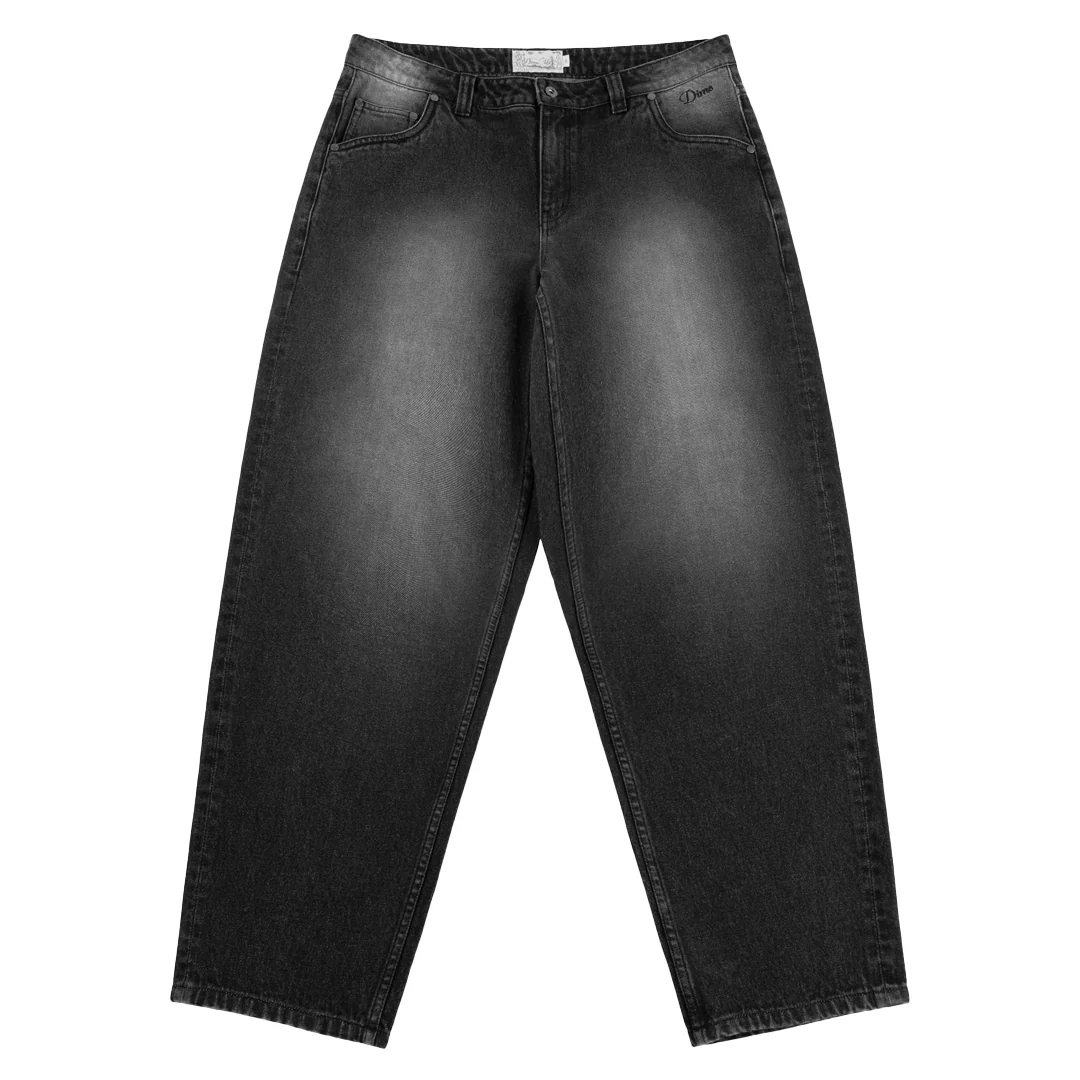 CLASSIC BAGGY DENIM PANTS SANDBLATED BLACK
