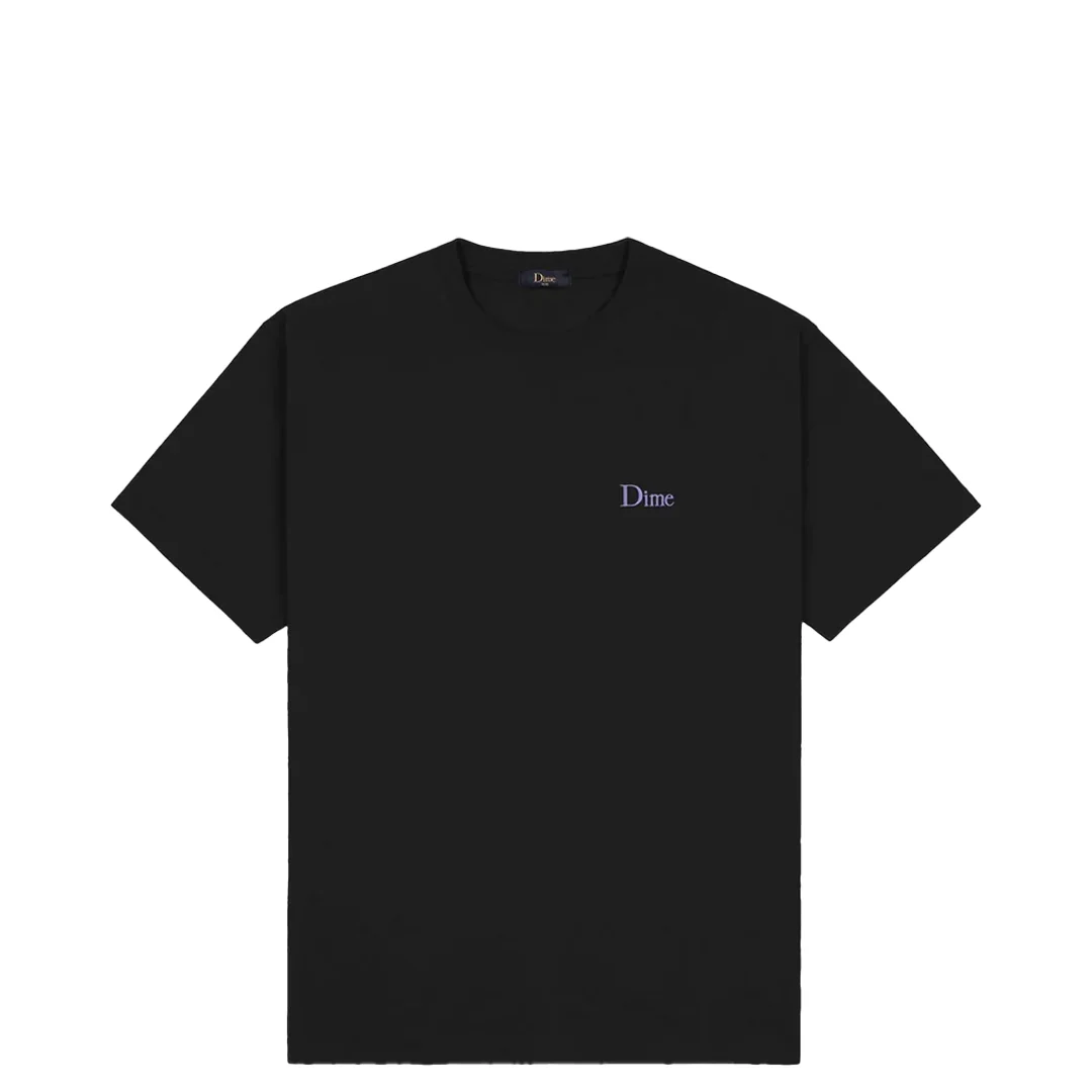 CLASSIC SMALL LOGO TEE BLACK/ PURPLE