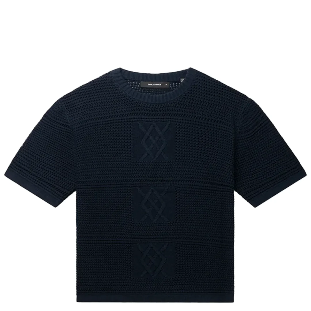 CROCHET T-SHIRT MARITIME BLUE