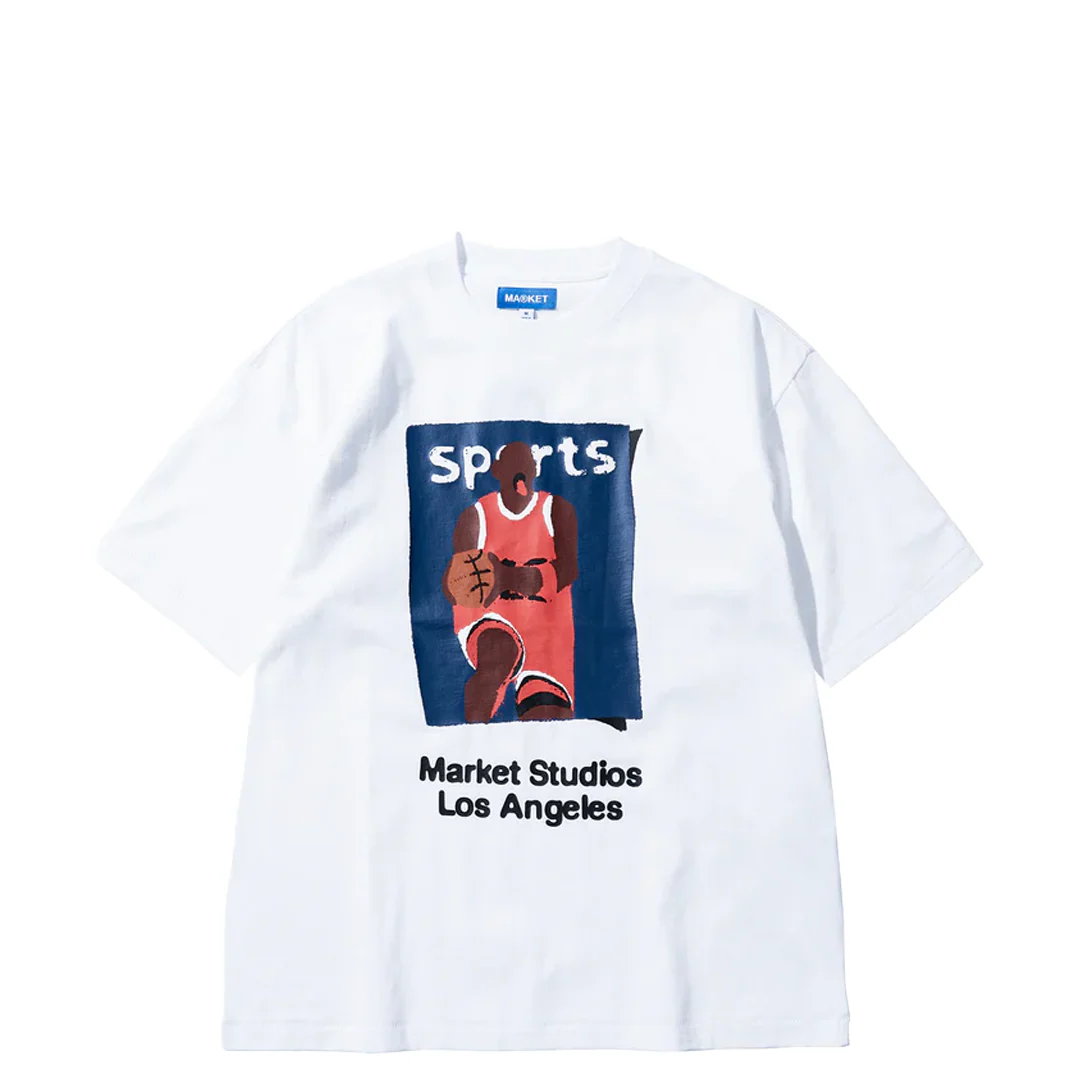 ILLUSTRATED BASKETBALL T-SHIRT WHITE