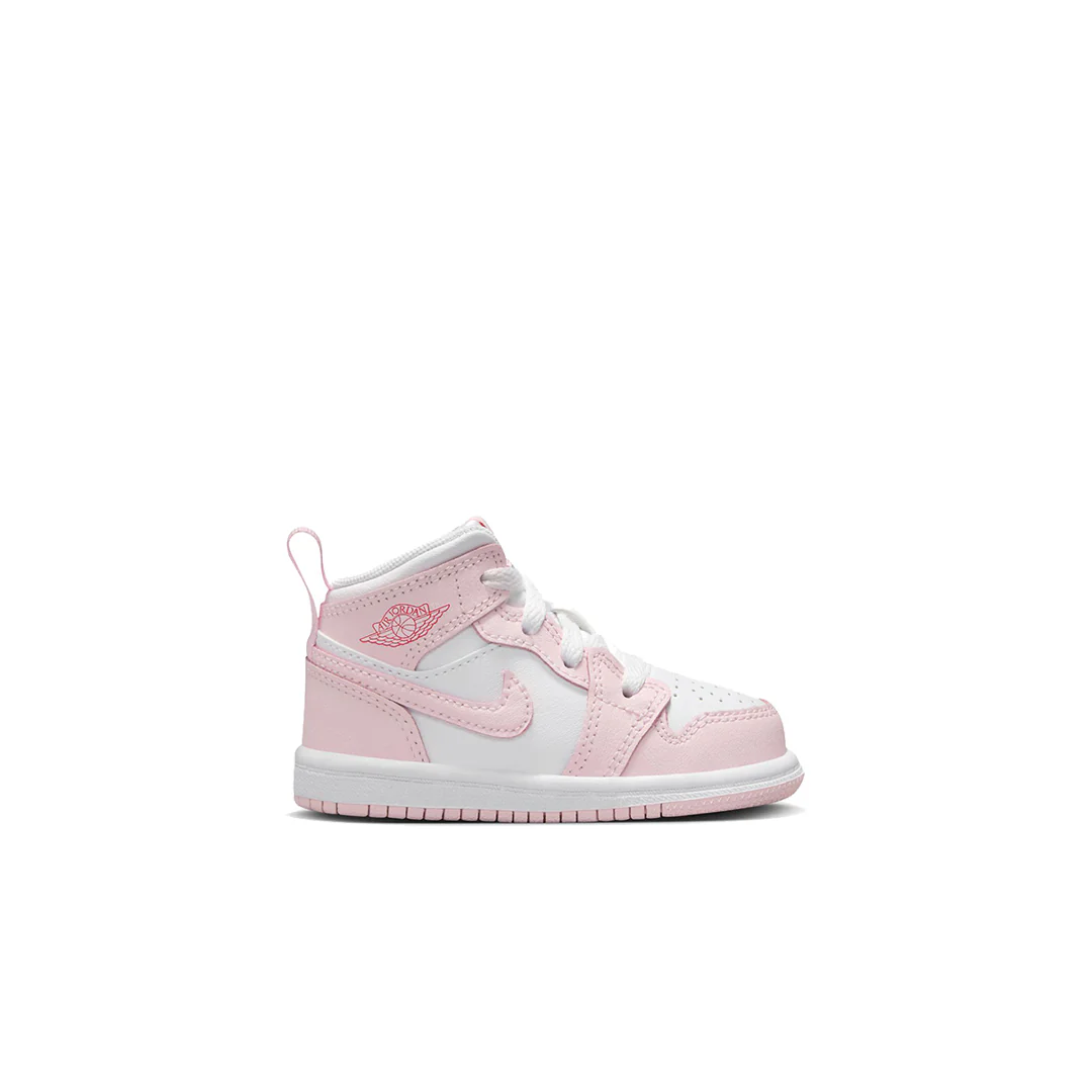 JORDAN 1 MID (TD) PINK FOAM FIRE RED