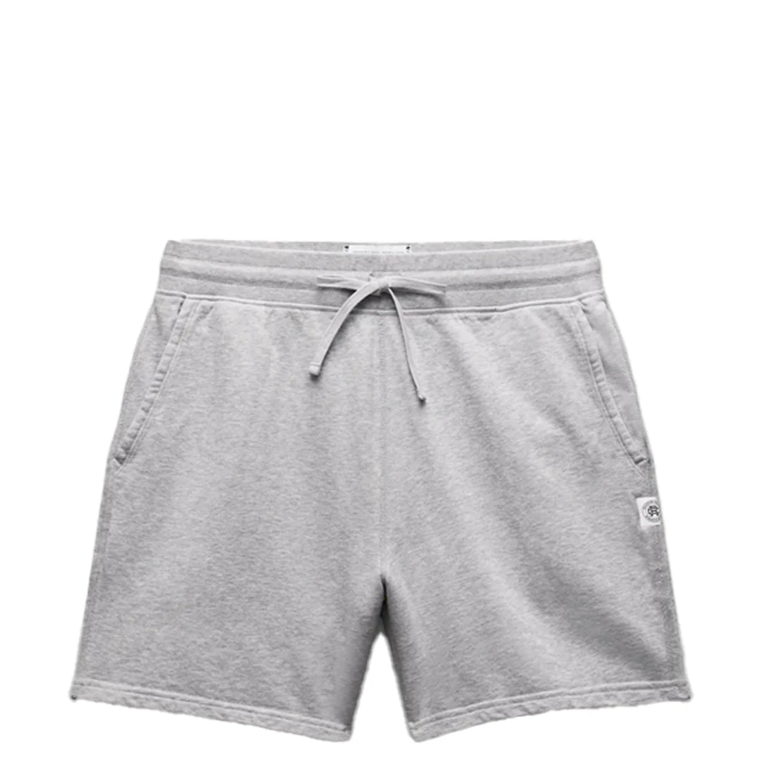 LIGHTWEIGHT TERRY 6" SWEATSHORT HEATHER GREY