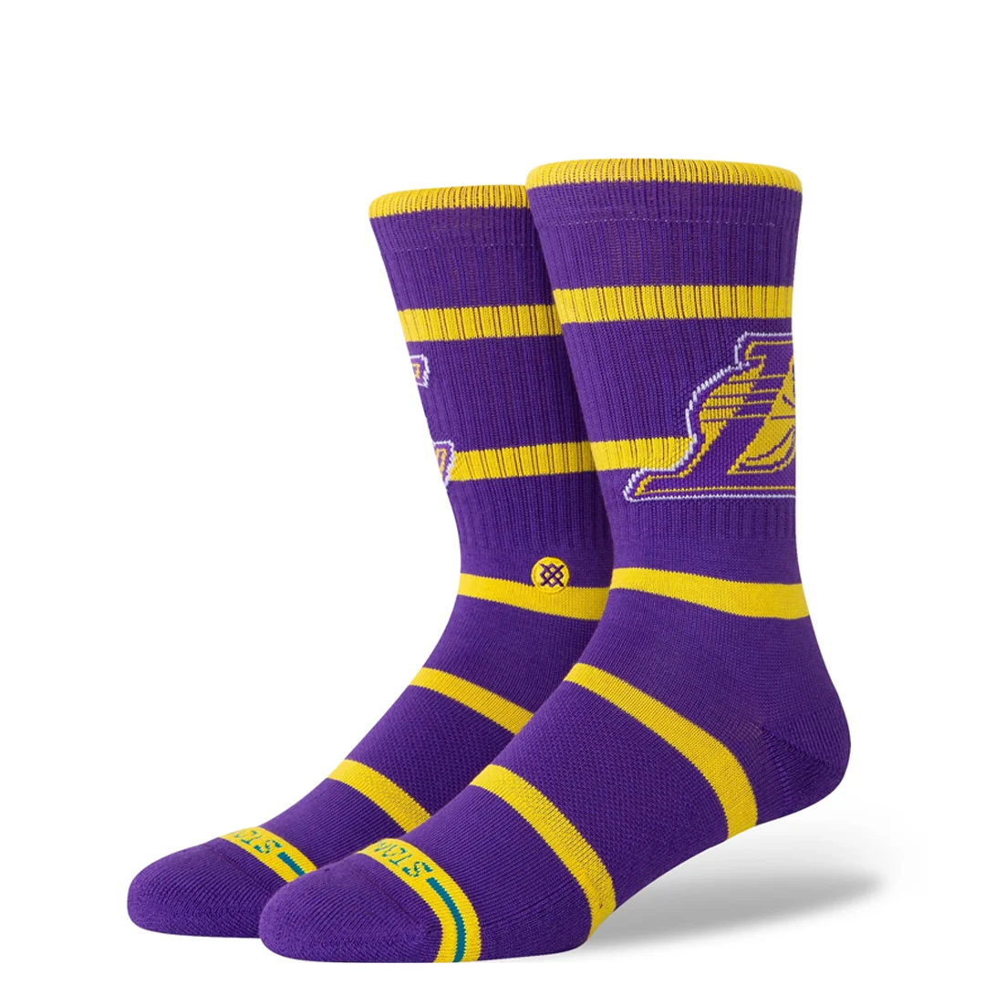 LOS ANGELES LAKERS STRIPED PREP SOCKS