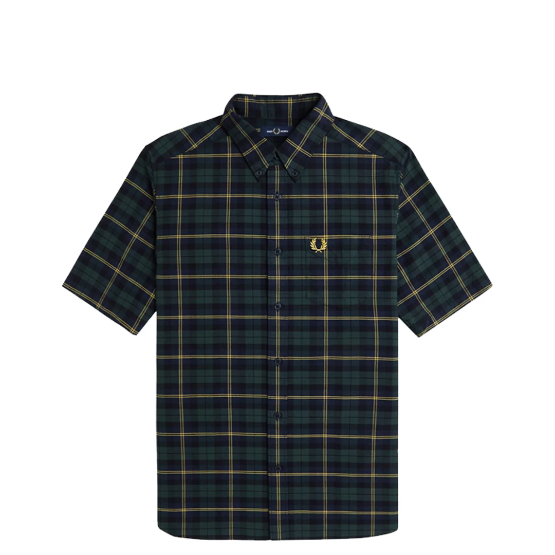 OXFORD TARTAN SS SHIRT NAVY