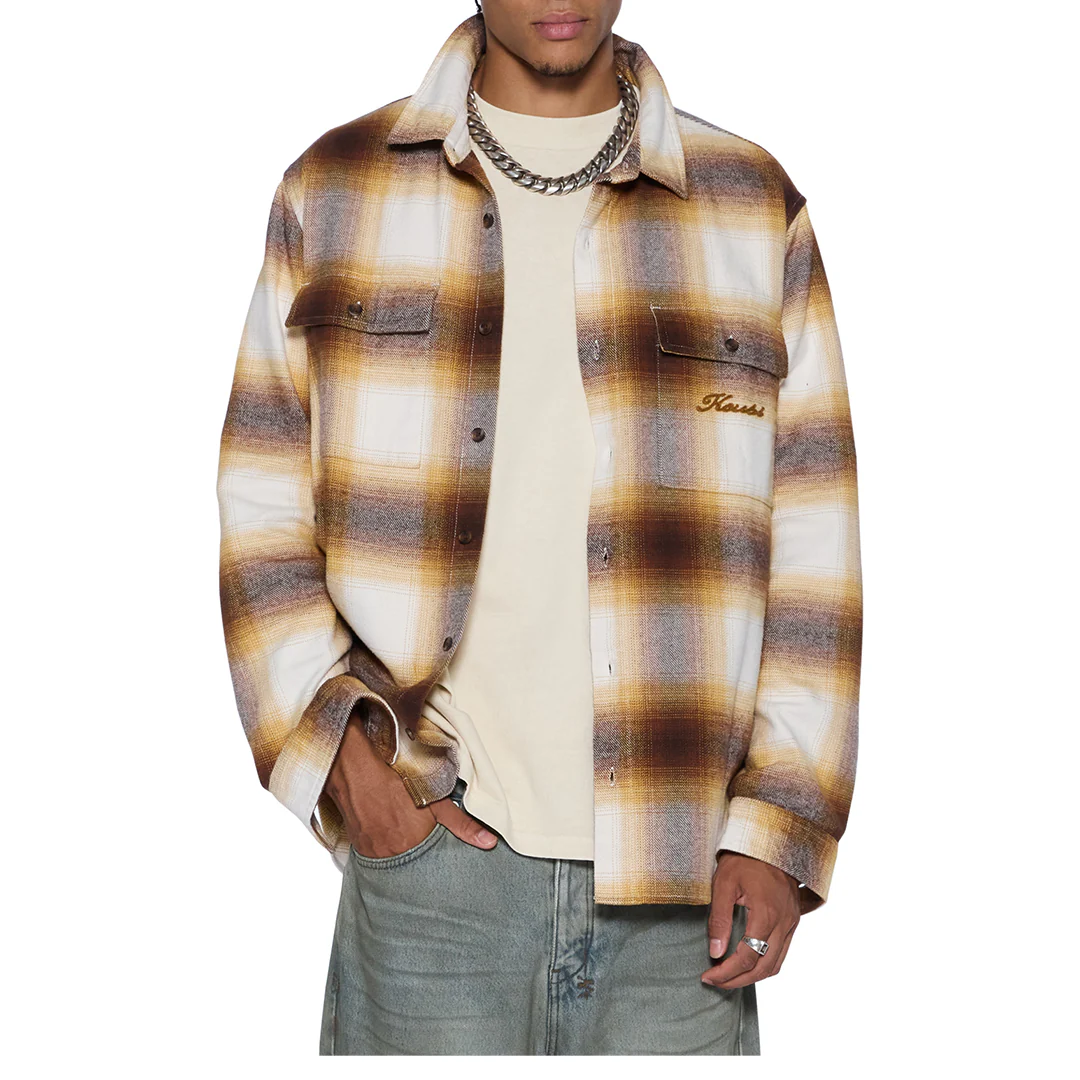 ROSEBOWL LONG SLEEVE SHIRT BURNT ORANGE