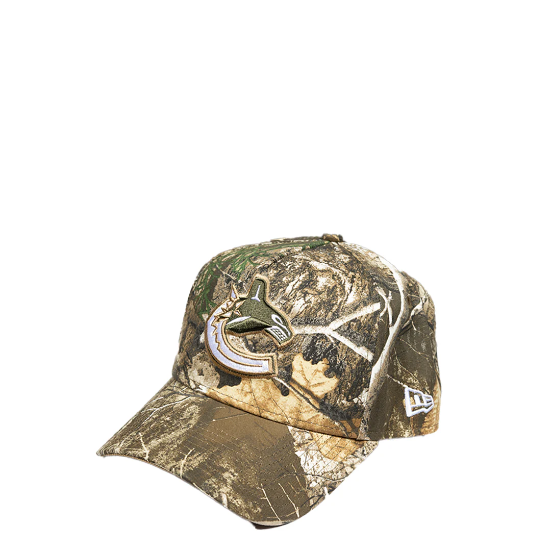 VANCOUVER CANUCKS REALTREE KHAKI 9FORTY A-FRAME ADJUSTABLE CAP